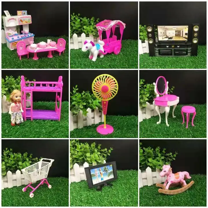 Beilinda Brand Plastic Toy Doll Furniture Bed for 1/6 Doll