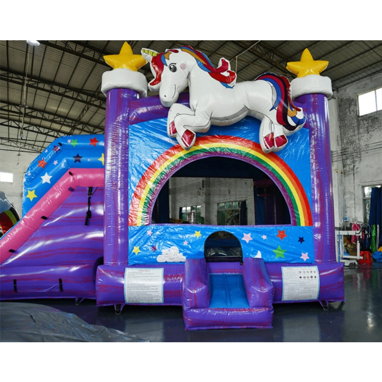 Hot Sale Bouncy Castle Outdoor Inflatable Unicorn Bouncer Inflatable Trampoline Slide