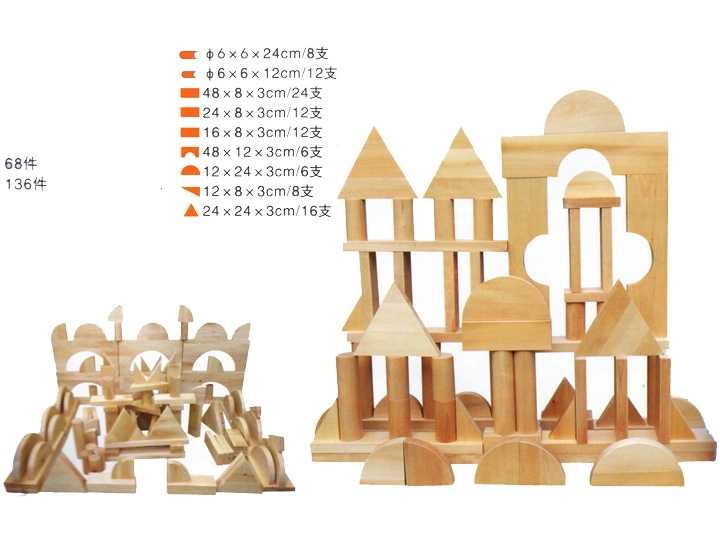 Carbonized Wood Large Size Outdoor Children Construction Toy Bricks