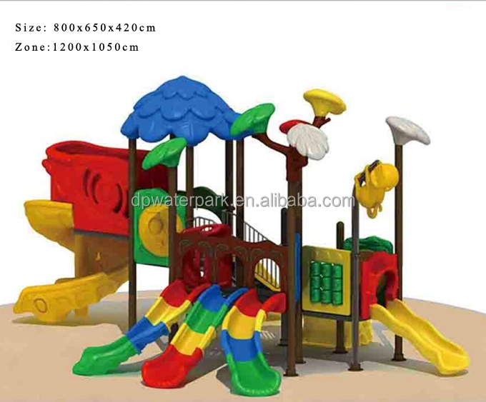 Outdoor Playground Tube Plastic Slide Set with Swing 2024