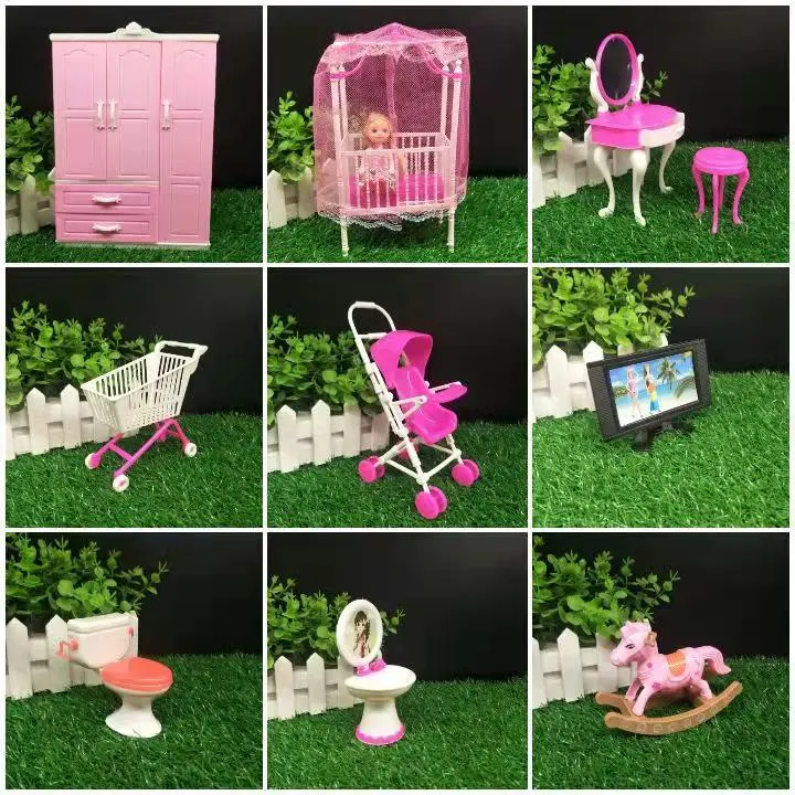 Beilinda Brand Plastic Toy Doll Furniture Bed for 1/6 Doll