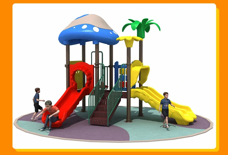 High Safety Outdoor Playground Plastic Slide Galvanized Steel Tube for Sale