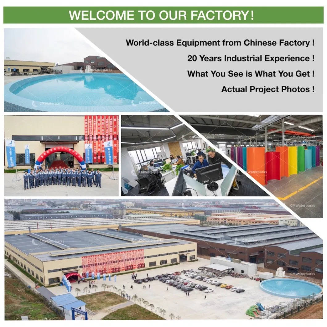 Good Quality Outdoor Fiberglass Wide Water Slide Water Play Attractions Family Kids Water Park Slide