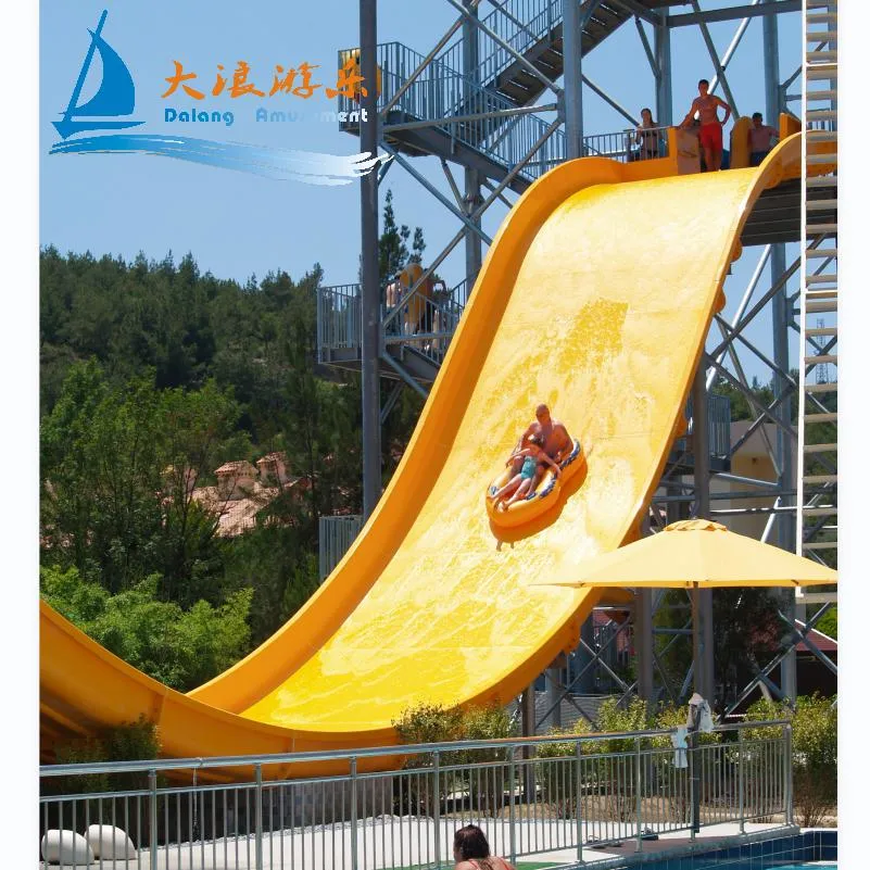 Indoor/Outdoor Aqua Play Amusement Rides Water Slide Material FRP