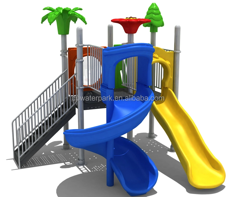 Outdoor Playground Tube Plastic Slide Set with Swing 2024