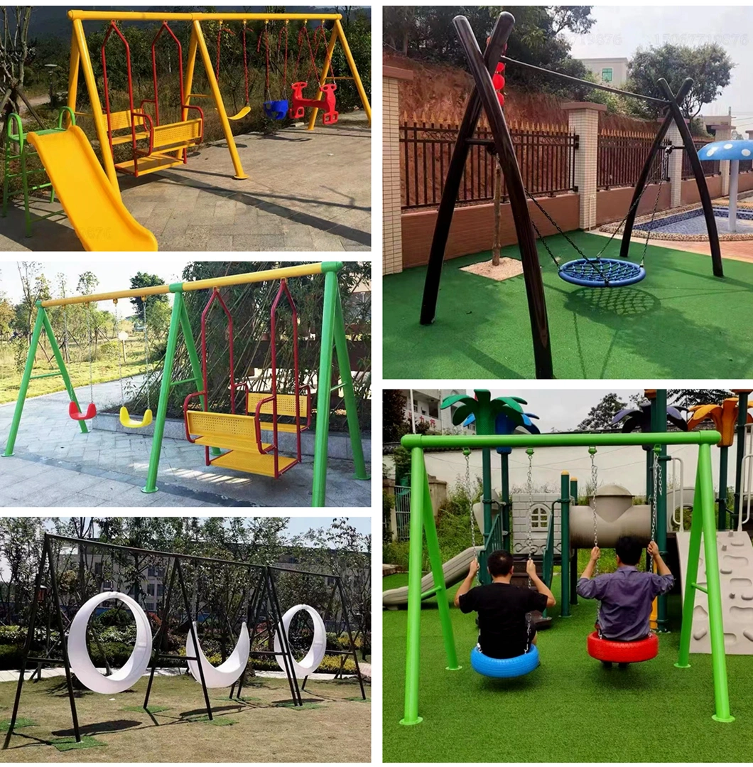 Park Outdoor Playground Equipment Community Kids Shaped Swing Set
