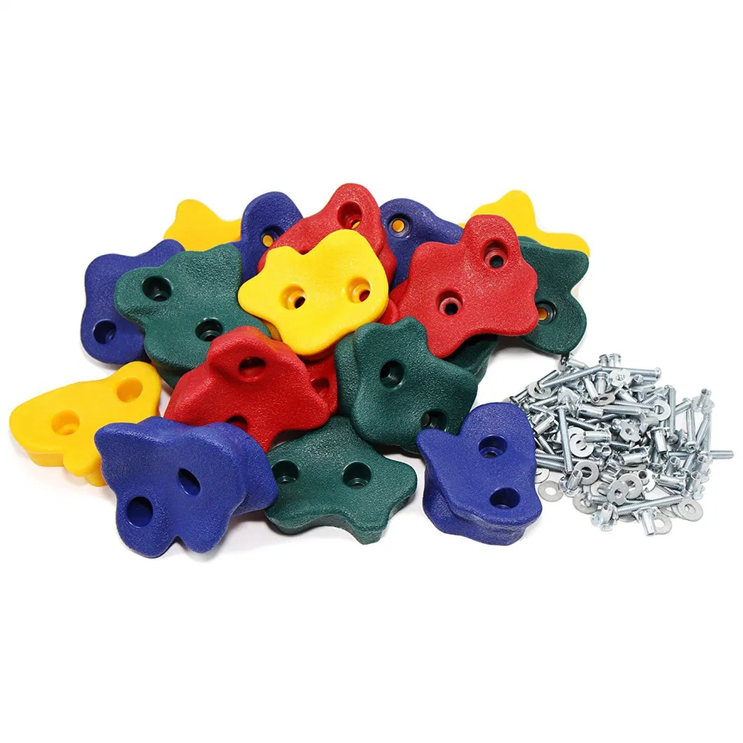 Playground Accessories Multi-Colored Wear Resistant Children Rock Climbing Holds