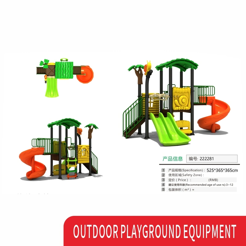 Cheap Community Outdoor Playground Equipment Children Climbing Plastic Slide