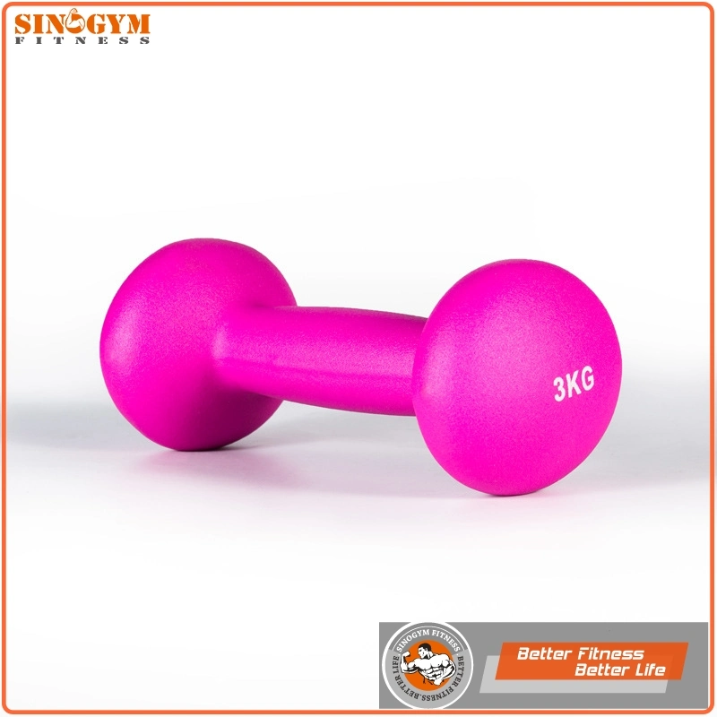 Neoprene Coated Straight Handle Oval End Dumbbell