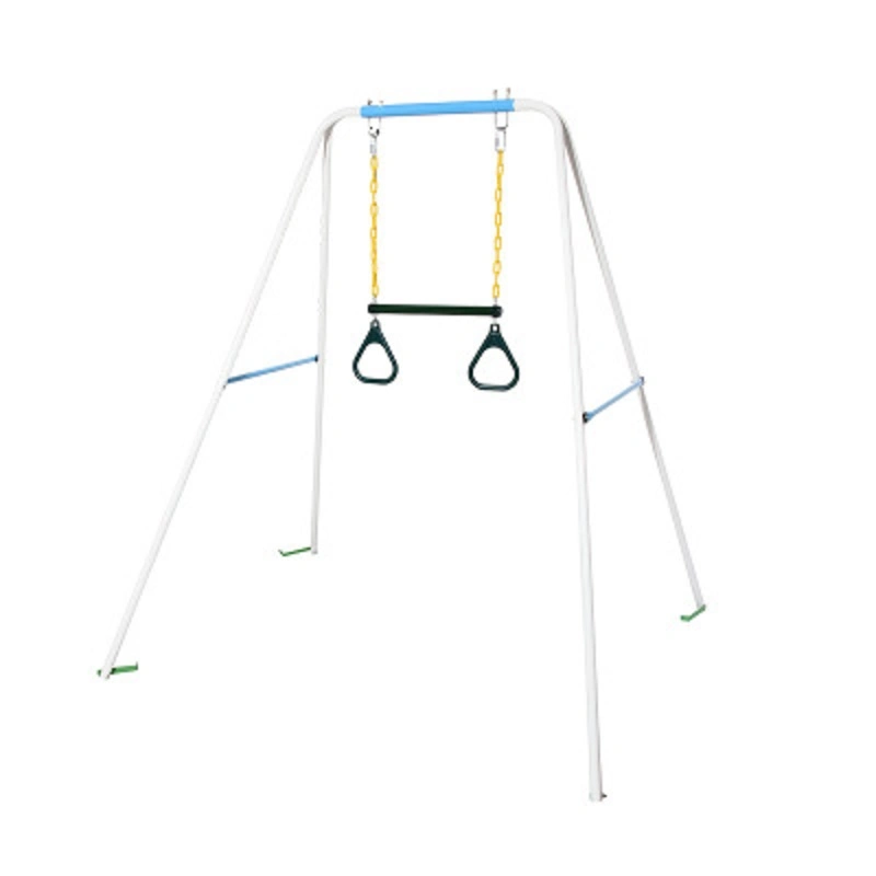 Suspension Loop Swing Jungle Gym Heavy-Duty Ring Trapeze Bar with Coated Swing Chains Indoor Outdoor Playground Esg16170