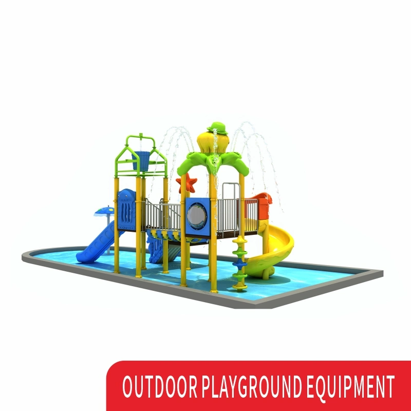 Outdoor Toys Playhouse Play Ground Outdoor Kids Water Playground with Tube Slide Outdoor