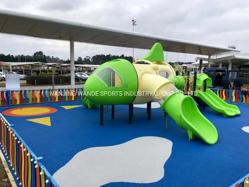 Kids Plastic Tube Slide Wood Playground for Sale