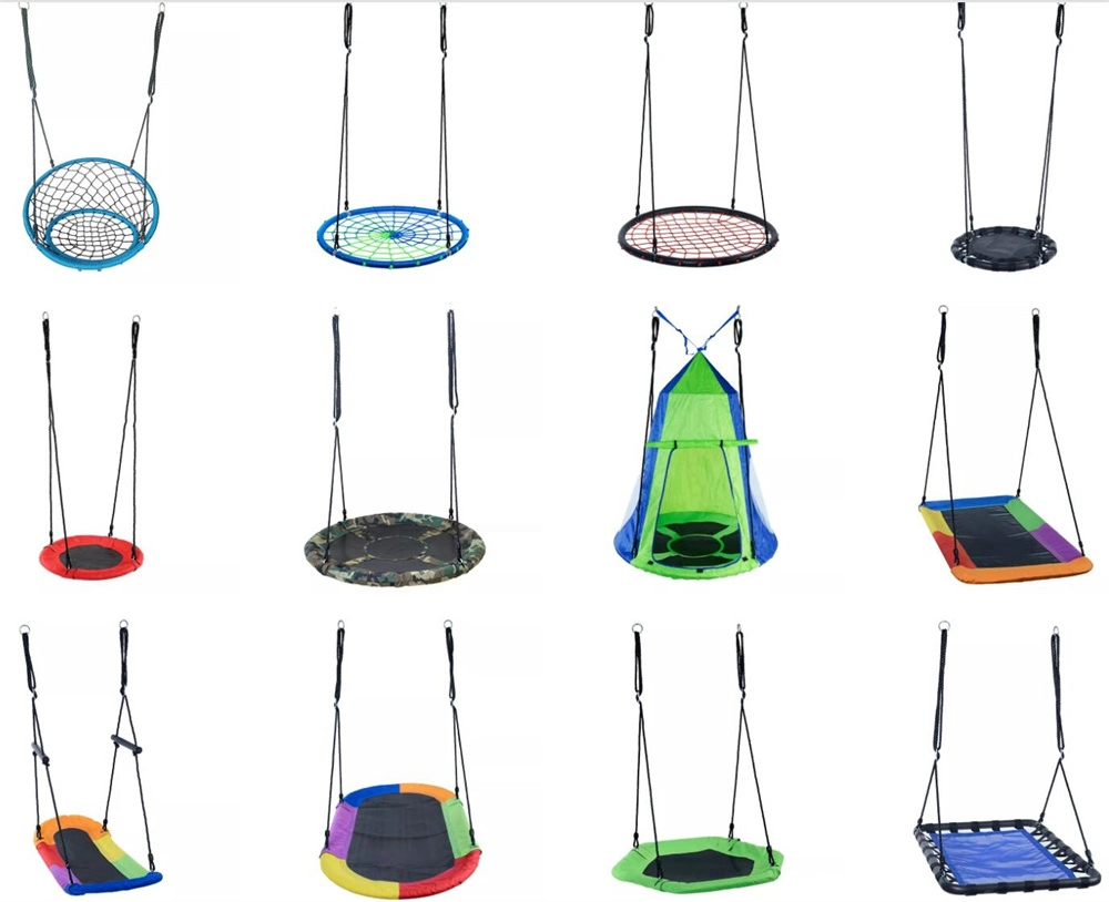 Park Products Customs PE Rope Adjustable Round Shape Nest Toys Swing Chair Set Childred Patio Hommock Swings