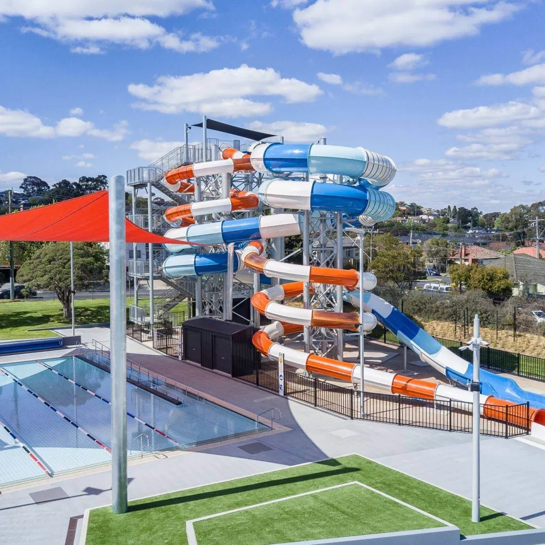 Outdoor Water Park Playground Pool Games Spiral Tube Slide