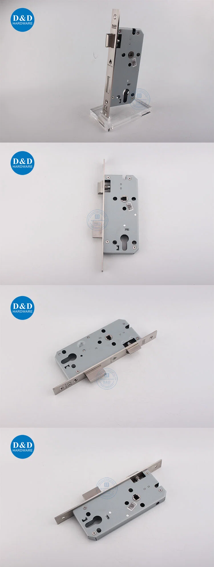CE Stainless Steel Double Turns Deadbolt Fire Rated Sash Lock