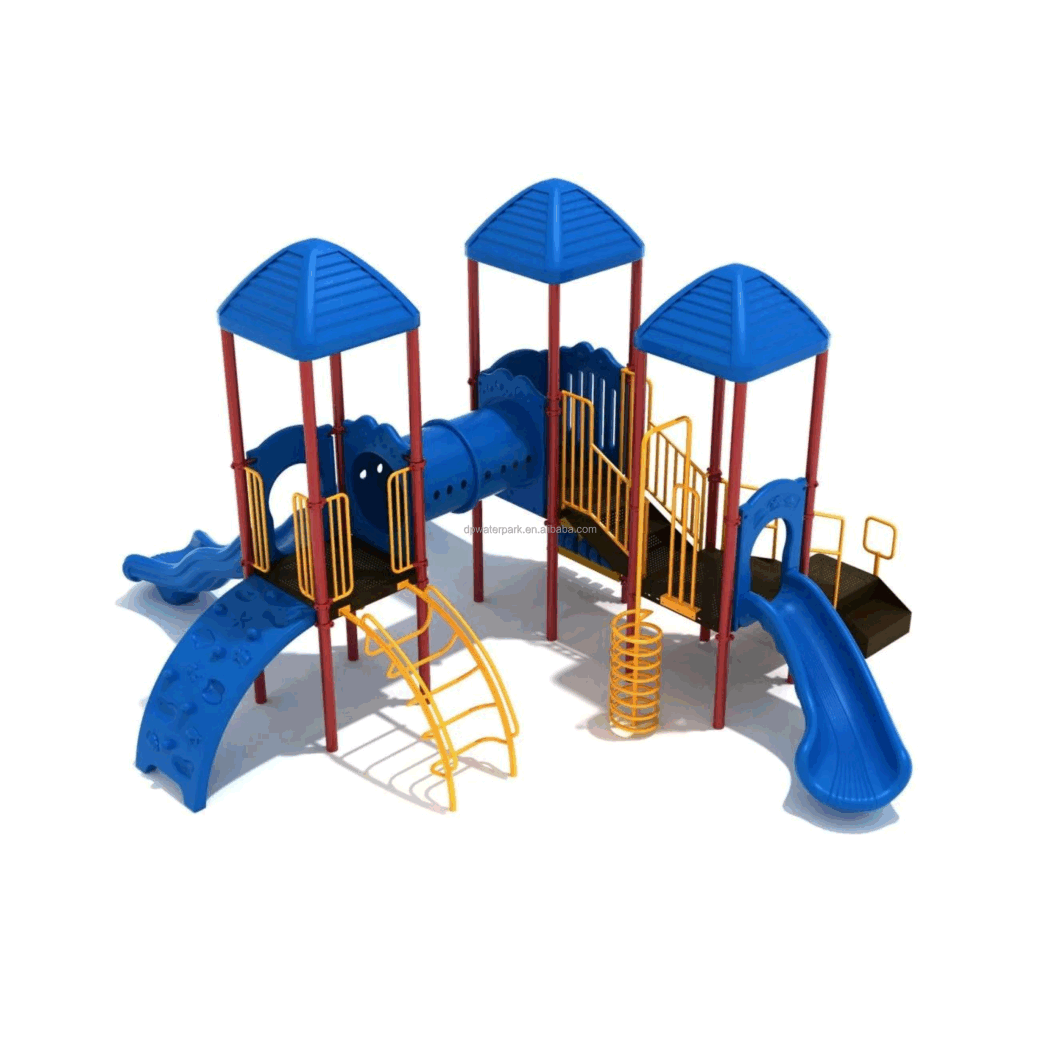 Outdoor Playground Tube Plastic Slide Set with Swing 2024