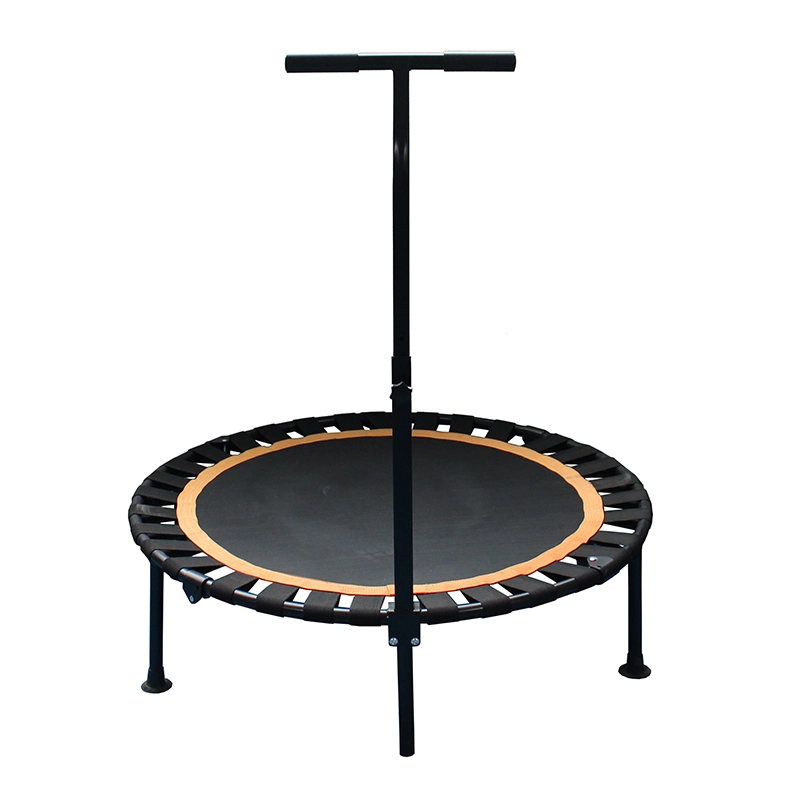 Funjump 51inch Indoor Hexagonal Bungee Fitness Mini Trampoline with Handle