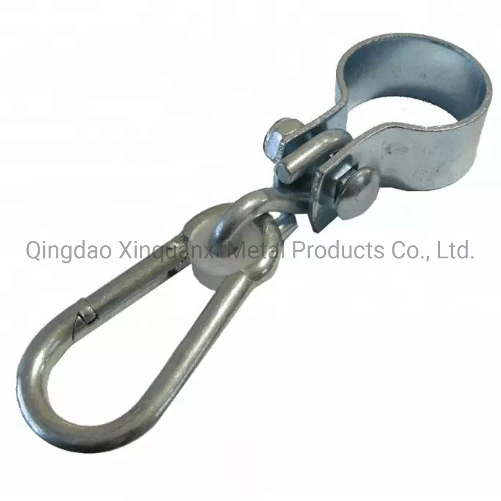 Round Swing Hook Outdoors Hangers Playground Equipment Carabiner D Clamp for Timber Swing Clamp Hook
