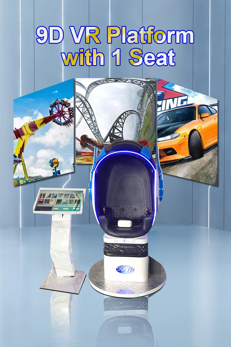 Virtual Reality Single Seater Eggs Chair Roller Coaster Game Machine