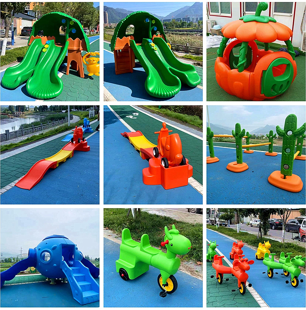 Kindergarten Kids Outdoor Plastic Slide Equipment Amusement Park Toys 519b