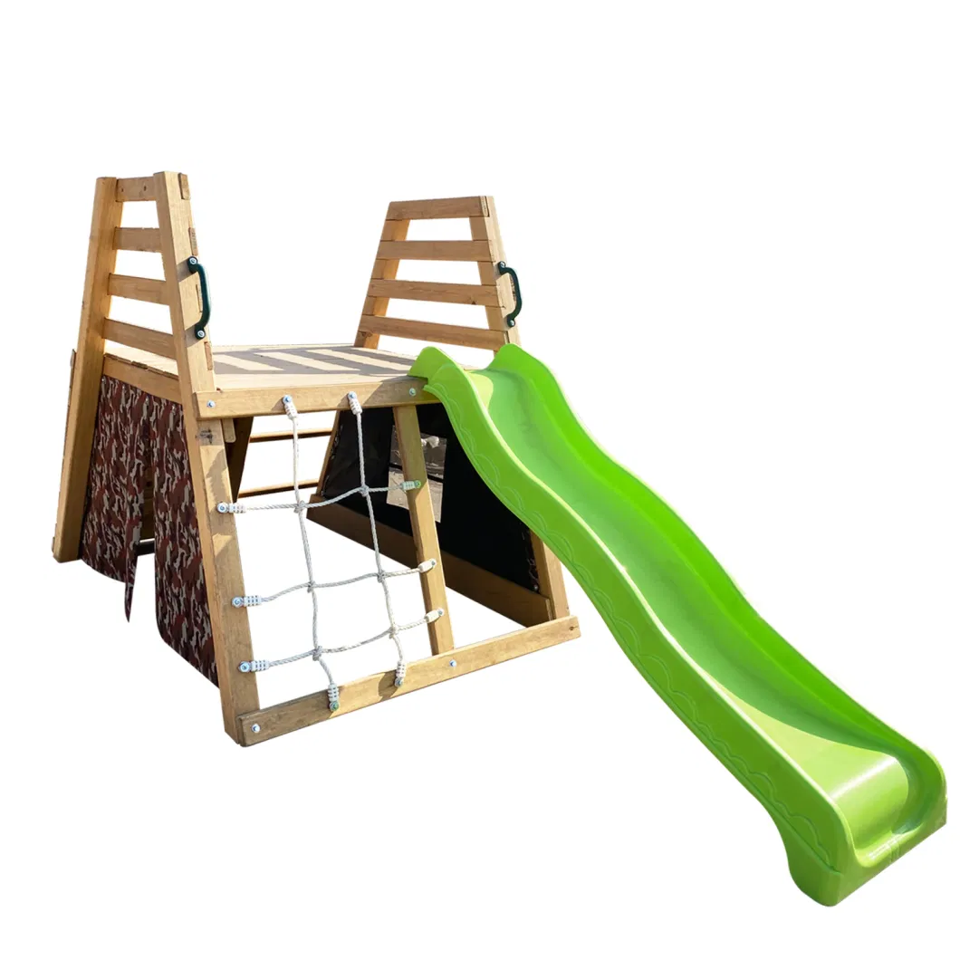 Outdoor Wooden Playground for Kids with Stock