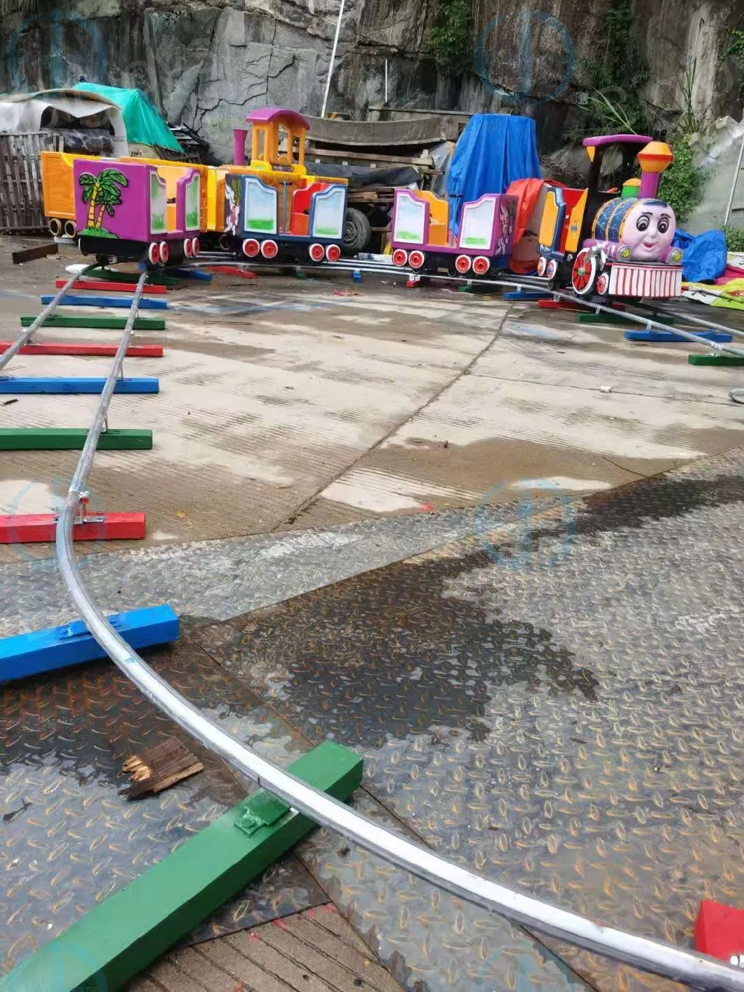 Kids Electric Amusement Train Rides Electric Train Oval Track