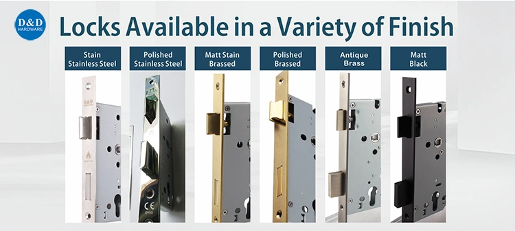 CE Stainless Steel Double Turns Deadbolt Fire Rated Sash Lock