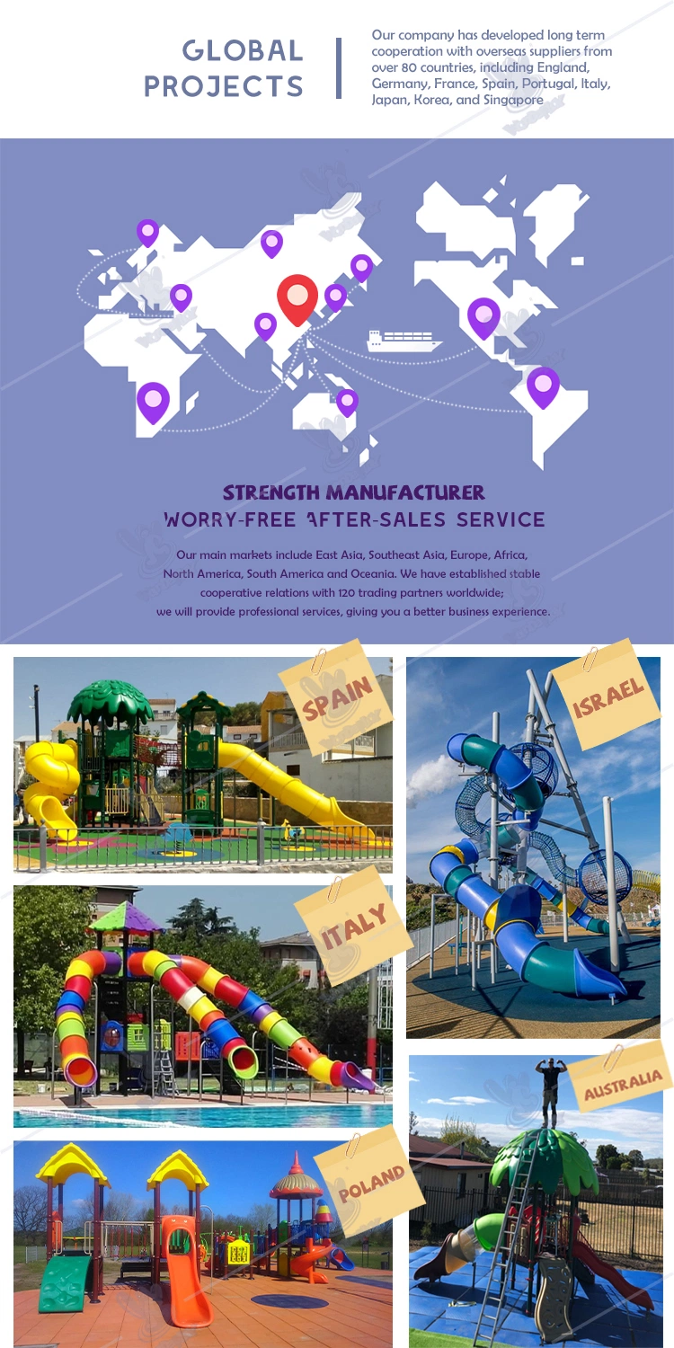 GS TUV Standard Amusement Park Playsets Kids Toy Children Water Park Games Outdoor Slide Climbing Plastic Playground Slide