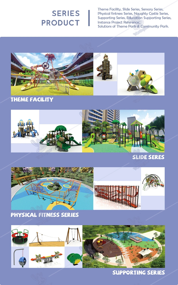 GS TUV Standard Amusement Park Playsets Kids Toy Children Water Park Games Outdoor Slide Climbing Plastic Playground Slide