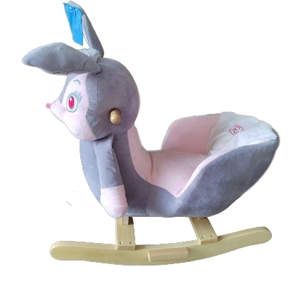 Custom Kids Baby Plush Stuffed Wooden Rocking Chair Horse Toy Manufacturer