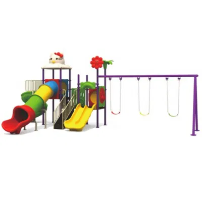  Los niños del parque infantil al aire libre diapositiva columpio del bastidor de escalada