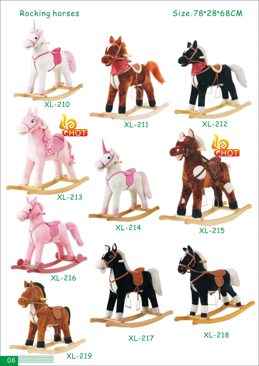 Trojan Horse Children&prime; S Rocking Horse Plush Toy Baby Baby Gift Gift Toy