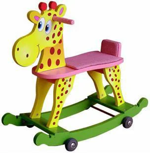 Kids Playwood Rocking Animals Toys, Life Size Christmas Decoration Cheap Outdoor Spring Wooden Rocking Horse