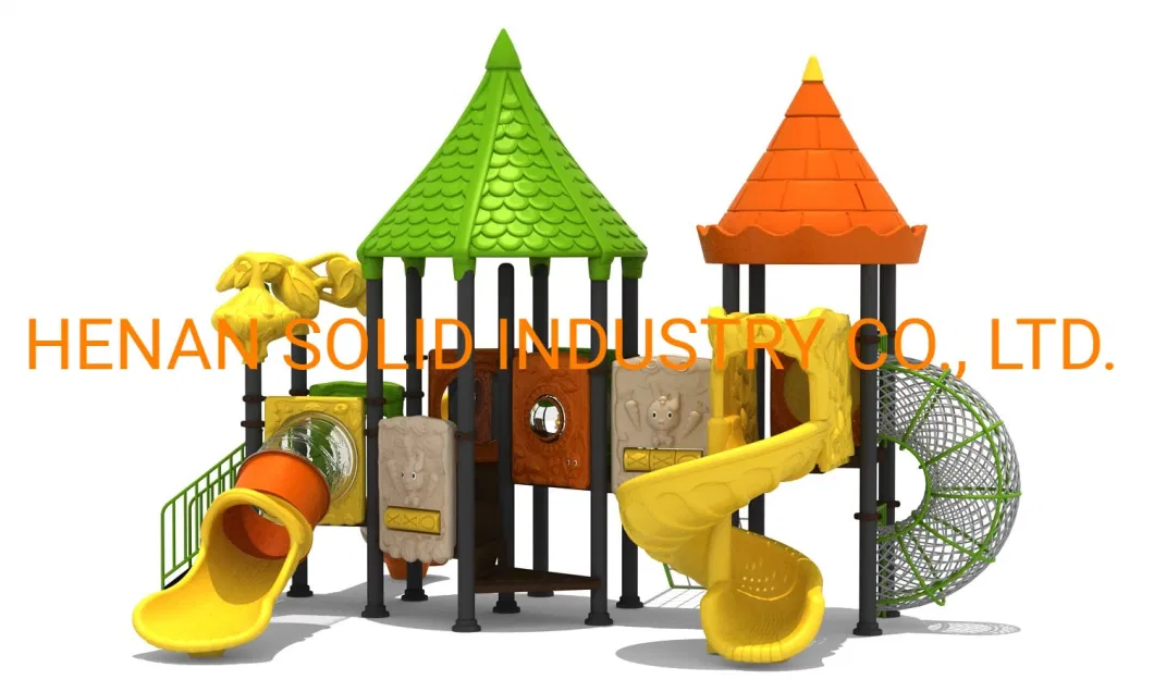 Children Playing Slide and Swing Plastic Slide and Swing Outdoor Playhouse for Kids
