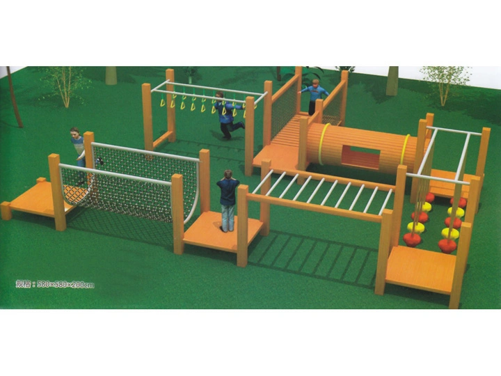 Garden Fitness Kindergarten Wooden Climbing Frame Swing Bridge Drilling Hole Crawling Children Large Physical Training Outdoor Combination Toy