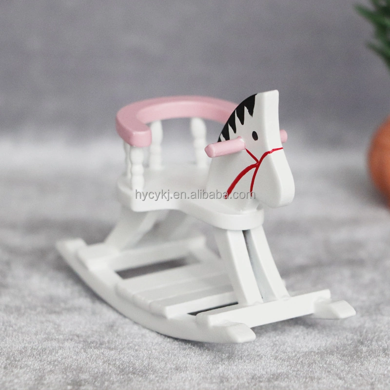 1: 12 Dollhouse Miniature Rocking Horse for Dollhouse Decor Accessories