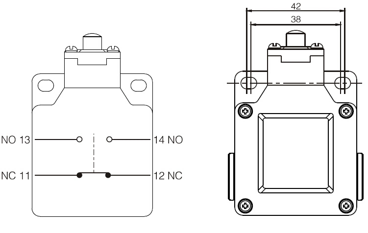 Lsa-012 Strength Waterproof Double Circuit Type Door Limit Switch for Tower Crane