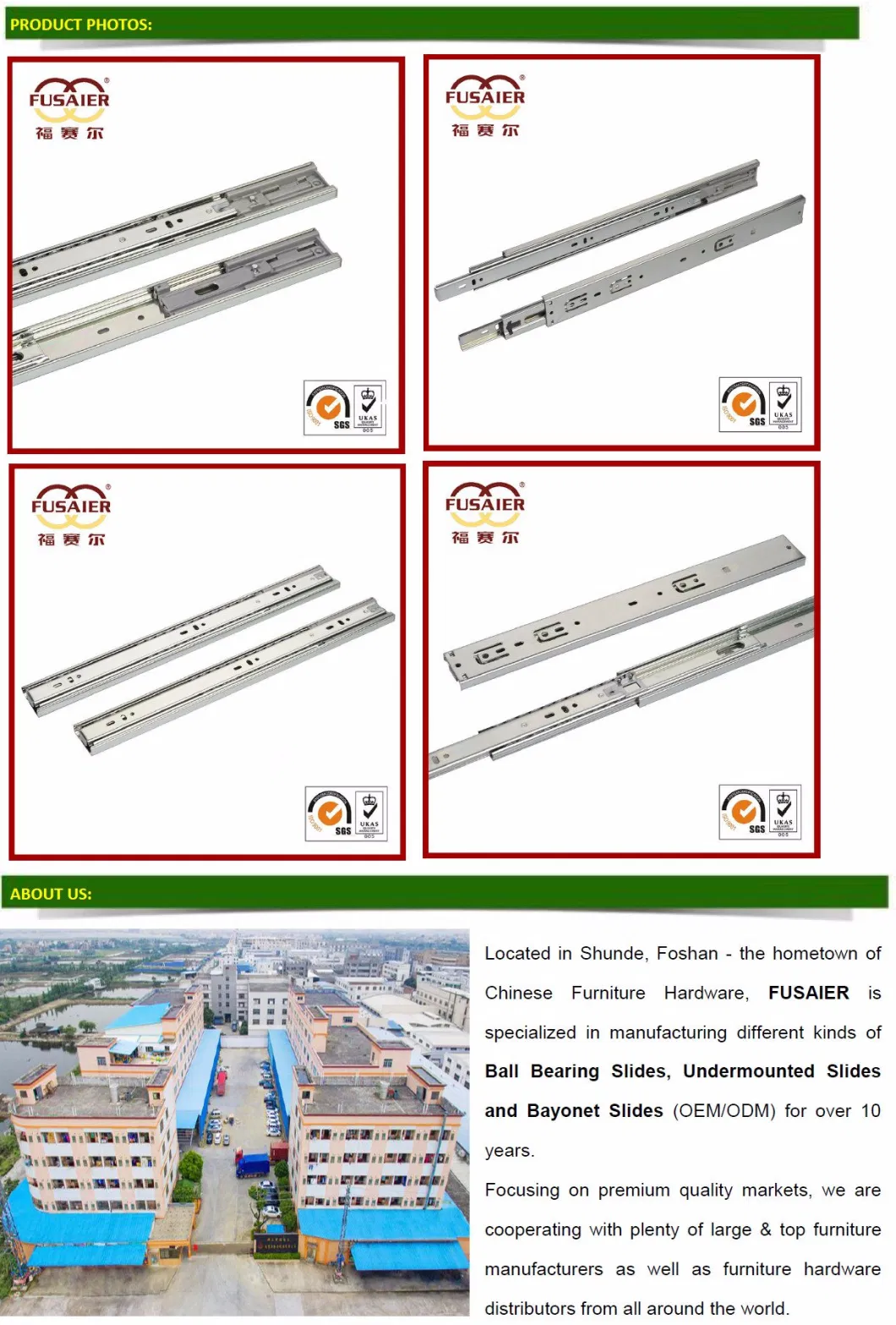 Cabinet Hardware 45mm Telescopic Channel Soft Close Ball Bearing Drawer Slides