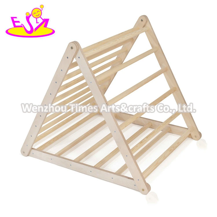 Indoor Playground Wooden Climbing Triangle Set with Ladder W01f050