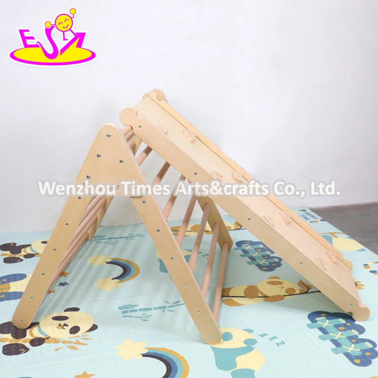 Indoor Playground Wooden Climbing Triangle Set with Ladder W01f050