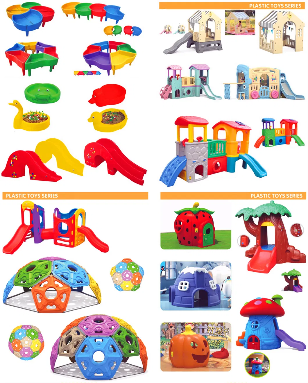 Kindergarten Kids Plastic Tree Slide Swing Equipment Amusement Park Toys