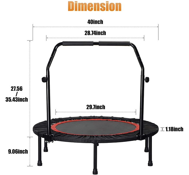 Fun Mini Trampoline Bungee Fitness Outdoor Indoor for Adults