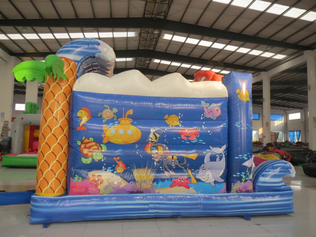 Inflatable Toy Ocean Park Combo Bounce Kids Playhouse Trampoline with Printing (AQ01524)