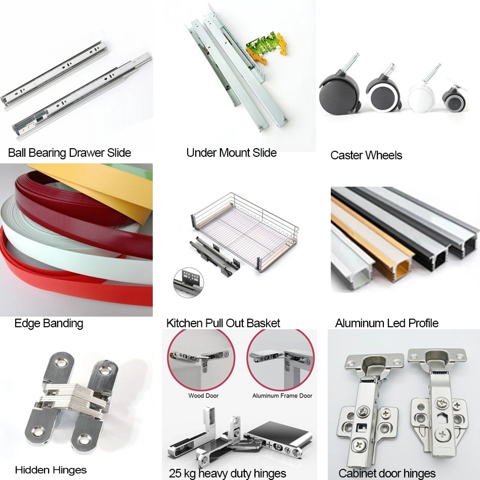 Soft Closing Push Open Full Extention Furniture Hardware Ball Bearing Telescopic Drawer Slide