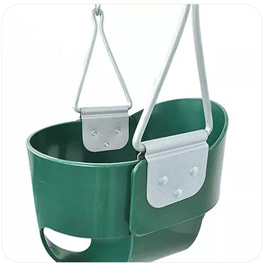 Heavy-Duty Fully Assembled High Back Full Bucket Toddler Swing with Coated Swing Chains