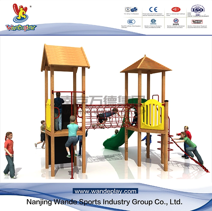 Outdoor Amusement Park Play Slide Child Slide Wood Children Play House Playground Equipment