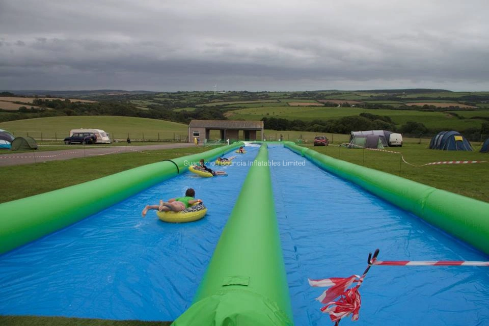 328FT Customized Adult Giant Inflatable Slip N Slide Water Slide with Pool Downhill Dragster