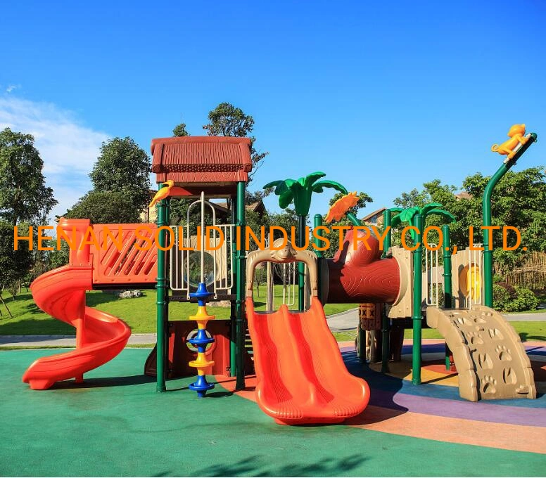 China Top High Quality Outdoor Playground Plastic Slide and Swing Kids Kindergarten Play Outdoor Equipment