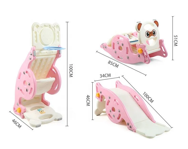 Kids Toy Indoor Plastic Rocking Horse and Safe Slide