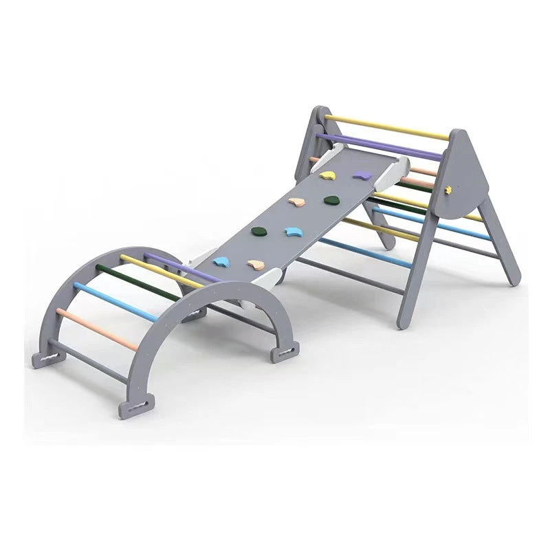 Wood Climbing Frame Playground Indoor Children&prime;s Swing Combination Sports Exercise Sets